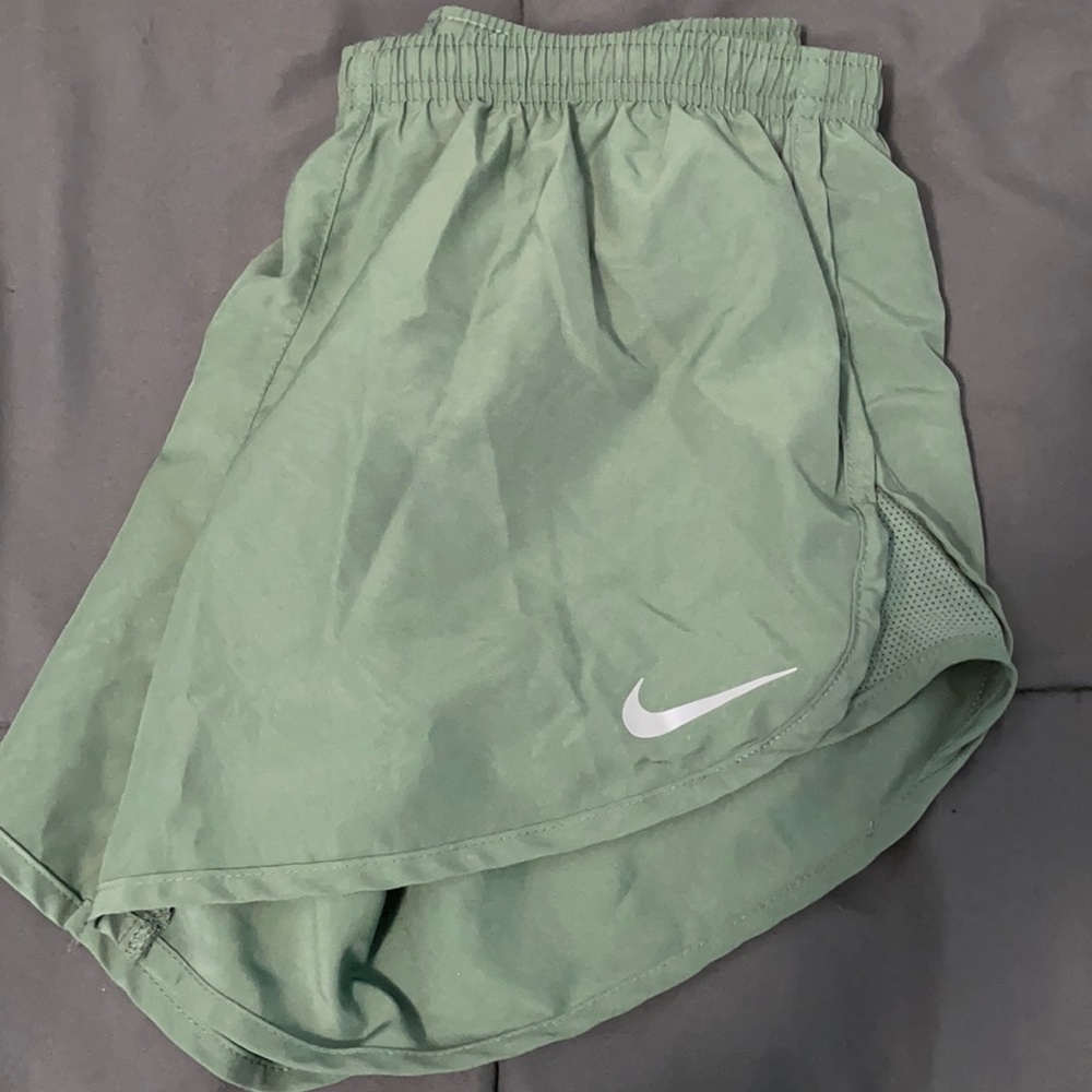 army green nike running shorts